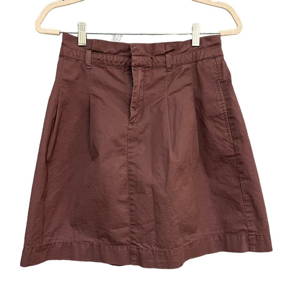 Zara Basics Purple Plum Mini Skirt Cotton Zip XS